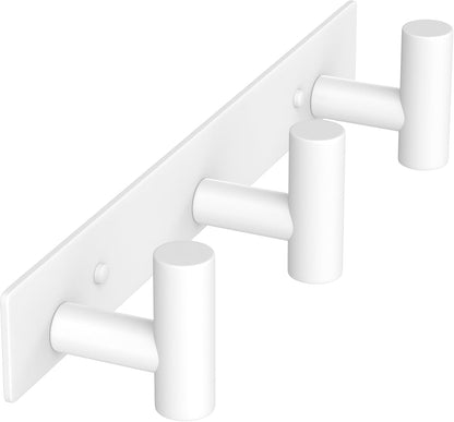 VAEHOLD Black Hat and Coat Wall Mount Rack - 3 Hooks for Robes, Bags, Keys, and Towels - Bathroom Towel Hanger Organizer (1 Pack)