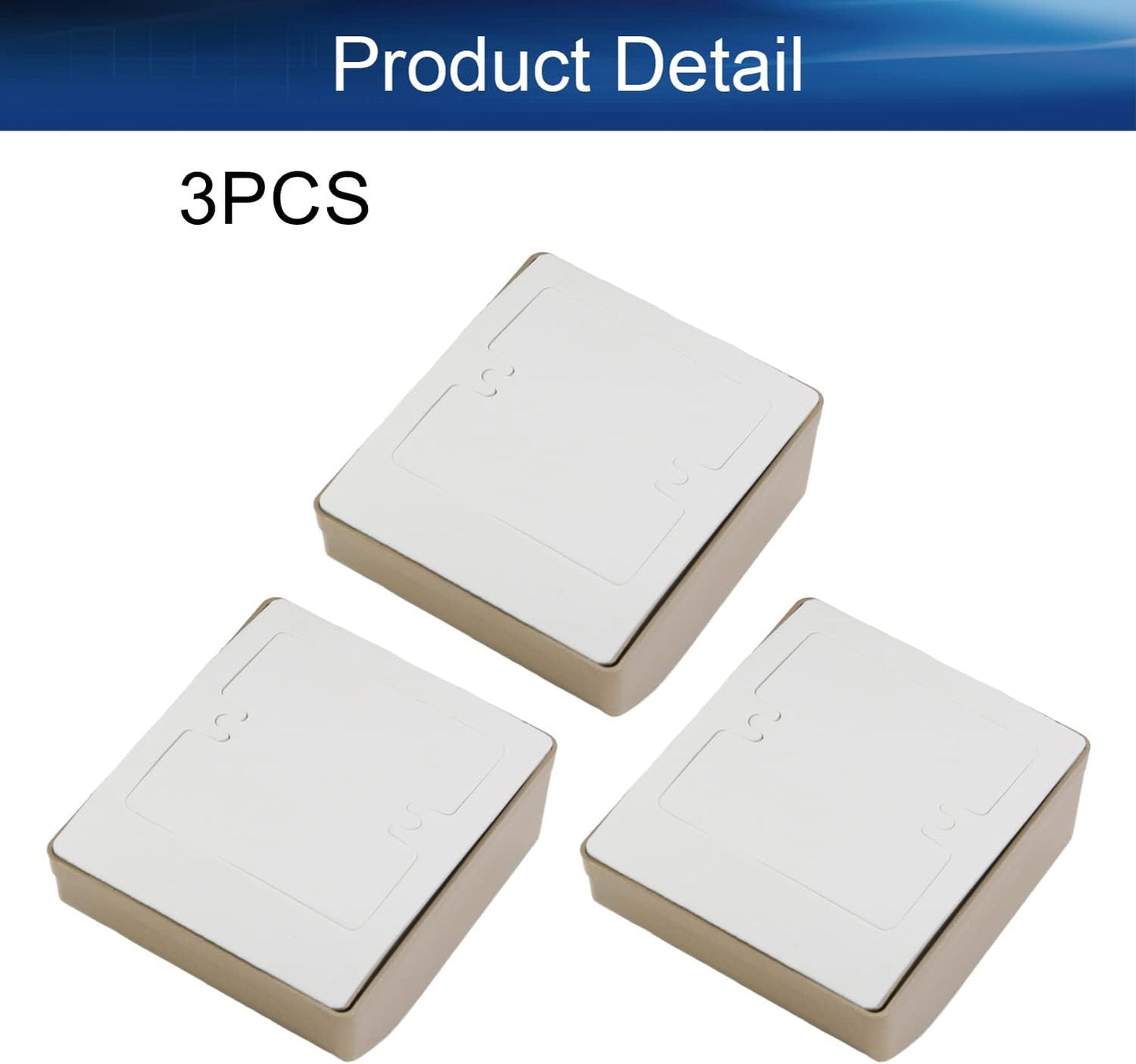 Heyiarbeit Weatherproof Cover Plug in Use Outlet Receptacle Protector 3.86"x4.33"x1.69"(LxWxH) for Retrofit Siding Construction 86 Type White 1Pcs