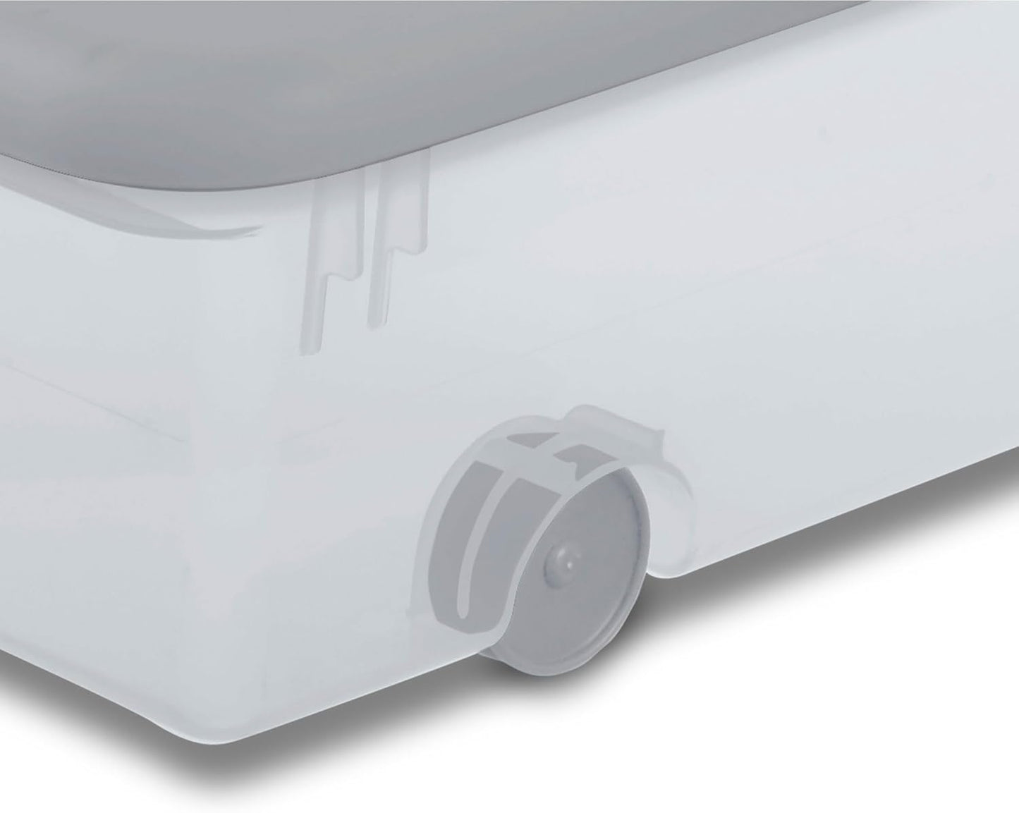 Sterilite 4-Pack 56 Quart Wheeled Latching Box, Underbed Plastic Storage Organizer, Silver - Under Bed Rolling Container Bin with Lid and Wheels for Home or Dorm Bedrooms and Closets