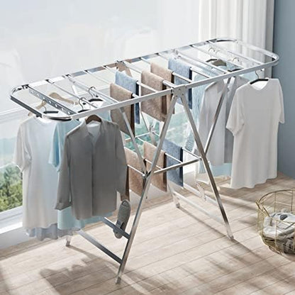 Foldable Portable Space Saving Clothes Drying Rack, Wall Mounted Clothes Rack, Clothes Drying Racks Outdoor,for Drying Cap, Face Mask, Socks, Towels, Underwear, Diapers
