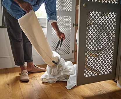 Joseph Joseph Tota Trio 90 liter/23.8 gallon Laundry Hamper Separation Basket with lid, 3 Removable Washing Bags with Handles- Ecru