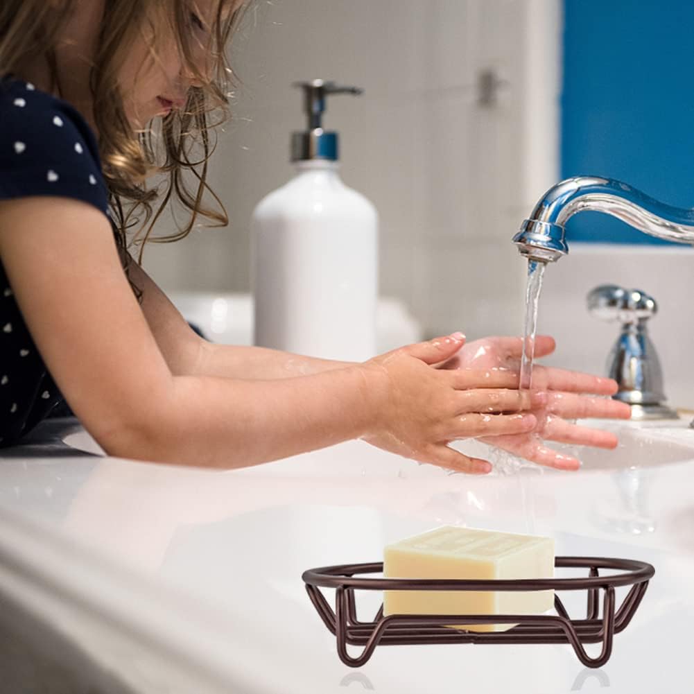 Soap Dish, Stainless Steel Bar Soap Holder for Shower, Self Draining Stand Soap Saver for Bathroom, Kicthen Sink and Countertop, Chrome 1-Pack