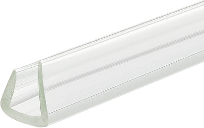 uxcell U Channel Edge Trim, 4.9ft Length Soft Rubber Guard Seal Strip Edge Protector Fit for 1-2mm Edge, (9/32" W x 5/32" H) Clear