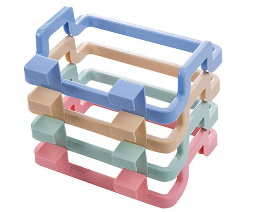 WOIWO 4 PCS Kitchen Door Back Type Portable Garbage Bag Holder Household Cabinet Door Behind The Cloth Rack Trash Rack