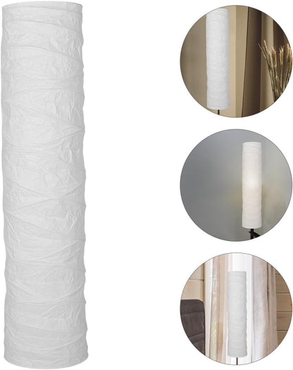ABOOFAN Floor Lamp Shade Replacement – 49.21" Foldable Rice Paper Lampshade for Soft Light Diffusion & Easy Tool-Free Installation – for Living Room, Bedroom, Office