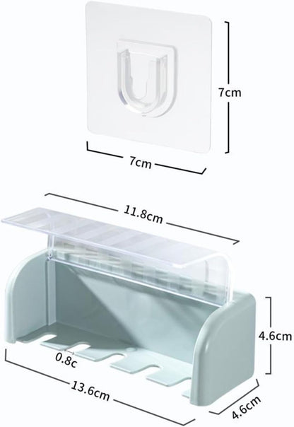 Toothbrush Holders for Bathrooms,Kids Toothbrush Holders with Cover,5 Slots Electric Tooth Brush Holder Wall Mounted Toothbrush Organizer,Shower Restroom Bathroom Accessories (White)