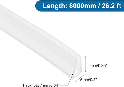PATIKIL U Channel Edging Trim, 26Ft Sheet Metal Edge Guard Protector Rubber Edge Trim Air Sealed Seal Strip, 5/64" Slot, Fits 1/16"-5/64" Edge, 9/32" x5/128 x5/32