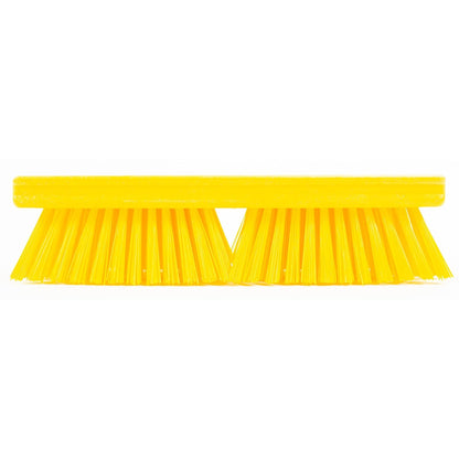 SPARTA Plastic Floor Scrub Brush, Brush Head Only, Deck Brush with ACME Standard Thread Fitting for Deck, Industrial Kitchens, and Hospitals, 10 Inches, Yellow