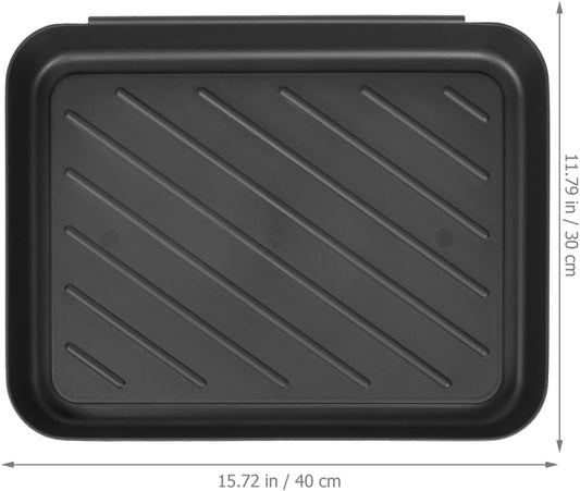 VOSAREA Multi-Purpose Boot Tray for Entryway 2pcs Waterproof Plastic Shoes Storage Mat for PET Bowls Plant Pots and Indoor/Outdoor Use