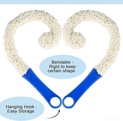 2 Pieces Decanter Cleaning Brush Bottle Cleaner Brush for Narrow Neck Bottle 17'' Long Bendable Foam Brush Cleaner Kicten Cleaning Tool for Glassware Goblets Tall Glass Drinking Cup Hookah Tank
