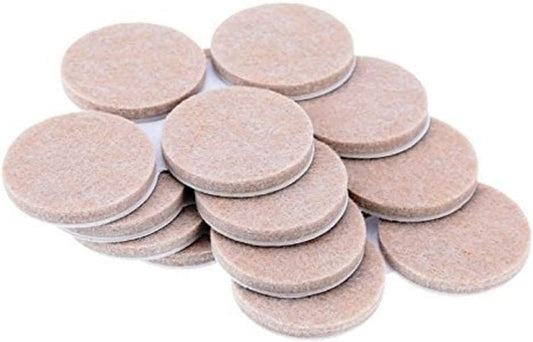 Merriway® BH01174 Heavy-Duty Self-Adhesive Round Felt Pads – Beige, 1/2" x 4mm, 30-Pack
