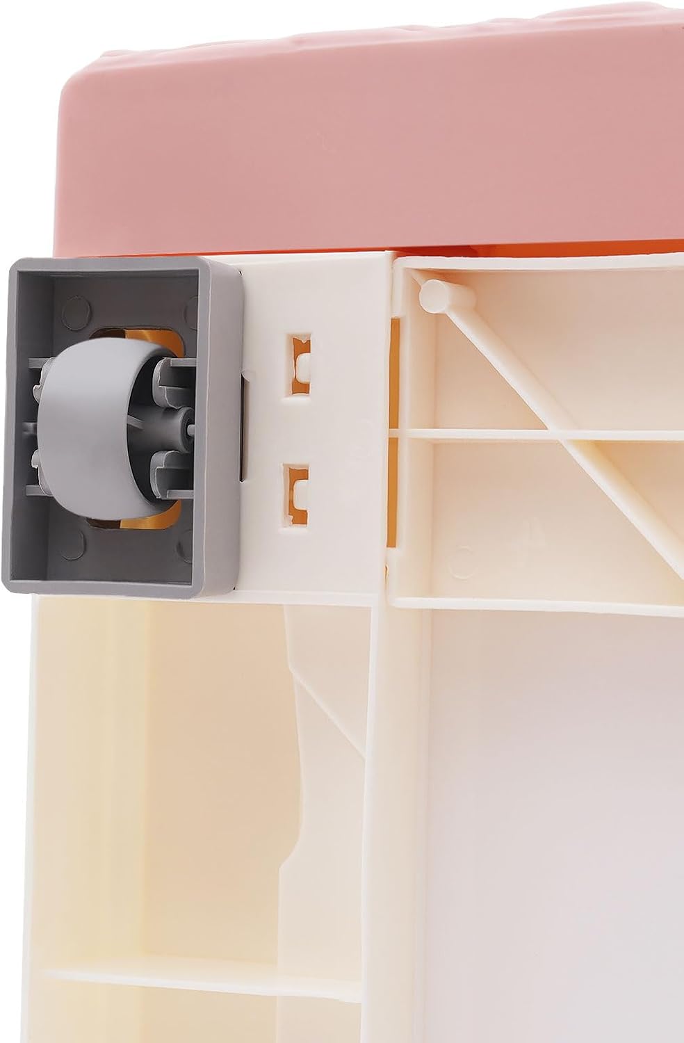 8 Drawers Narrow Storage Cabinet with Wheels,Slim Floor Cabinets,Rolling Organizer Cart for Small Spaces,Pink