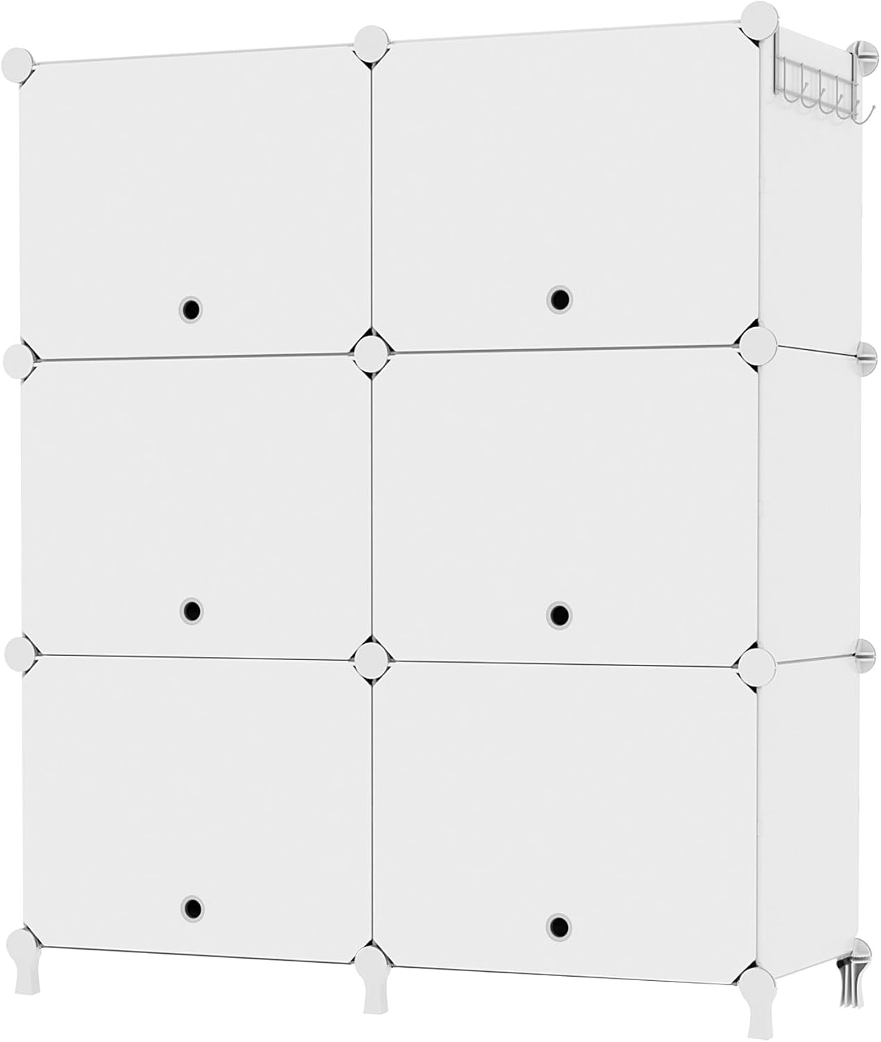AWTATOS 8 Tiers Shoe Rack Organizer, 32 Pair Shoe Storage Cabinet, White | DIY Stackbale Plastic Shoe Organizer Shelves for Closet Entryway Hallway Bedroom
