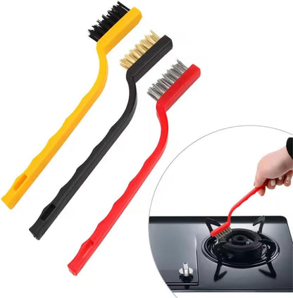 Cleaning Brush Home Kitchen Clean Wire Brush for Gas Stove Smoke Machine, Gap Cleaning Brush, Hard Bristle Crevice Cleaner Brush, Crevice Cleaning Tool, Wire Clean Brush Set,