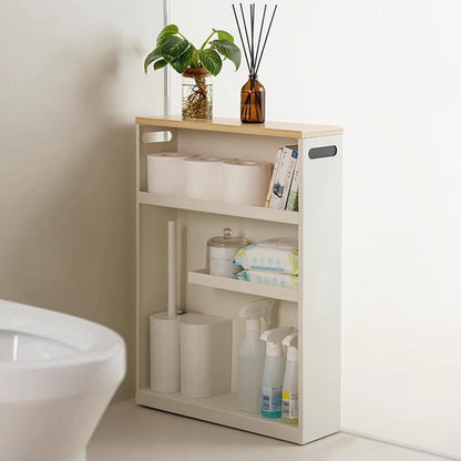 Slim Metal Rolling Cart, Narrow Bathroom Storage Cabinet with Wheels, Small Utility Cart for Kitchen, Bathroom Organizer & Space-Saving Trolley
