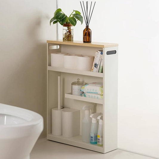 Slim Metal Rolling Cart, Narrow Bathroom Storage Cabinet with Wheels, Small Utility Cart for Kitchen, Bathroom Organizer & Space-Saving Trolley