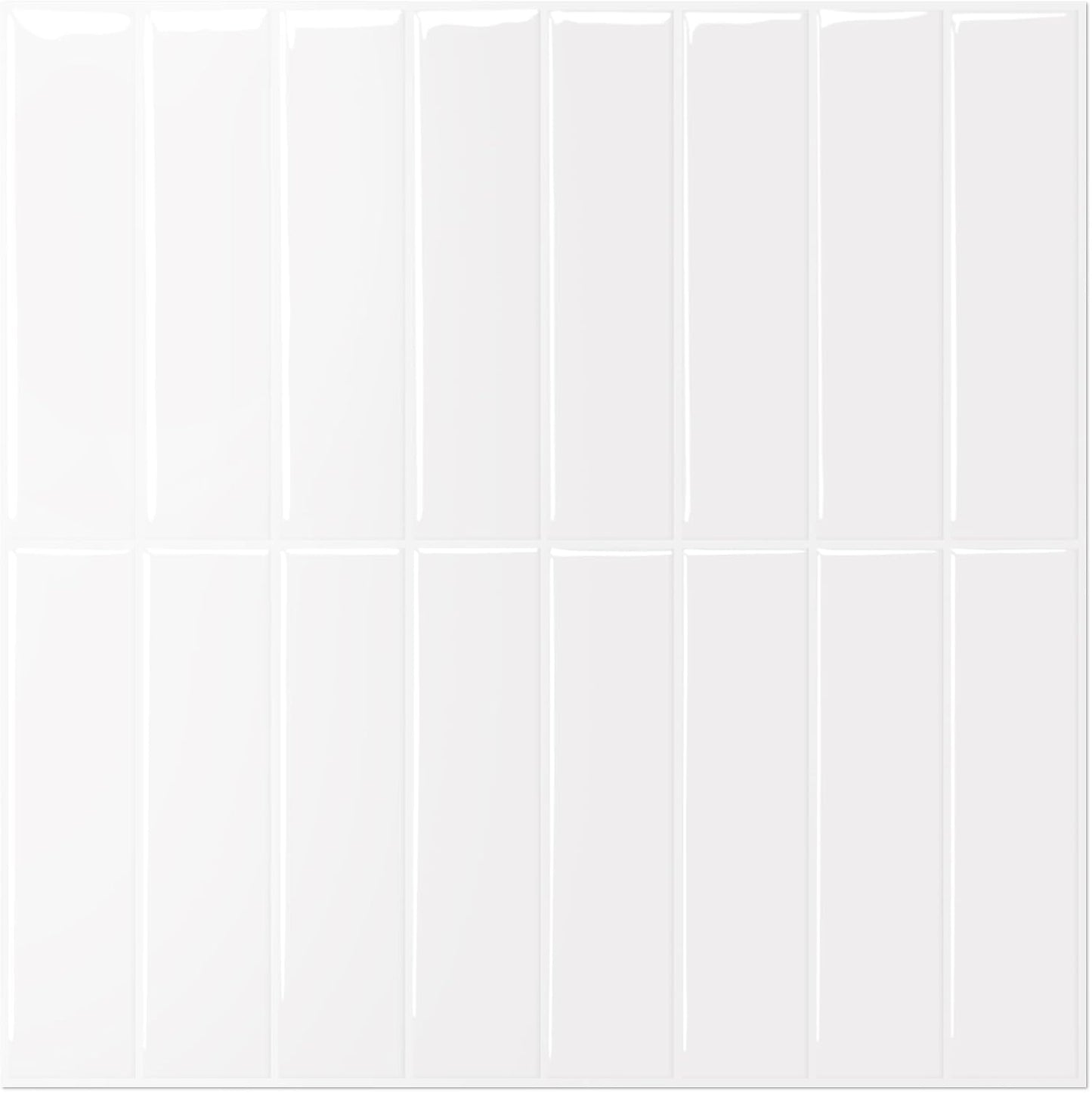 MORCART Peel and Stick Backsplash, 10 Sheets of 11.8"x11.8" - 3D Adhesive Waterproof Wall Tiles for Kitchen, Bathroom, Living Room, Subway Tiles, Gray-Apricot