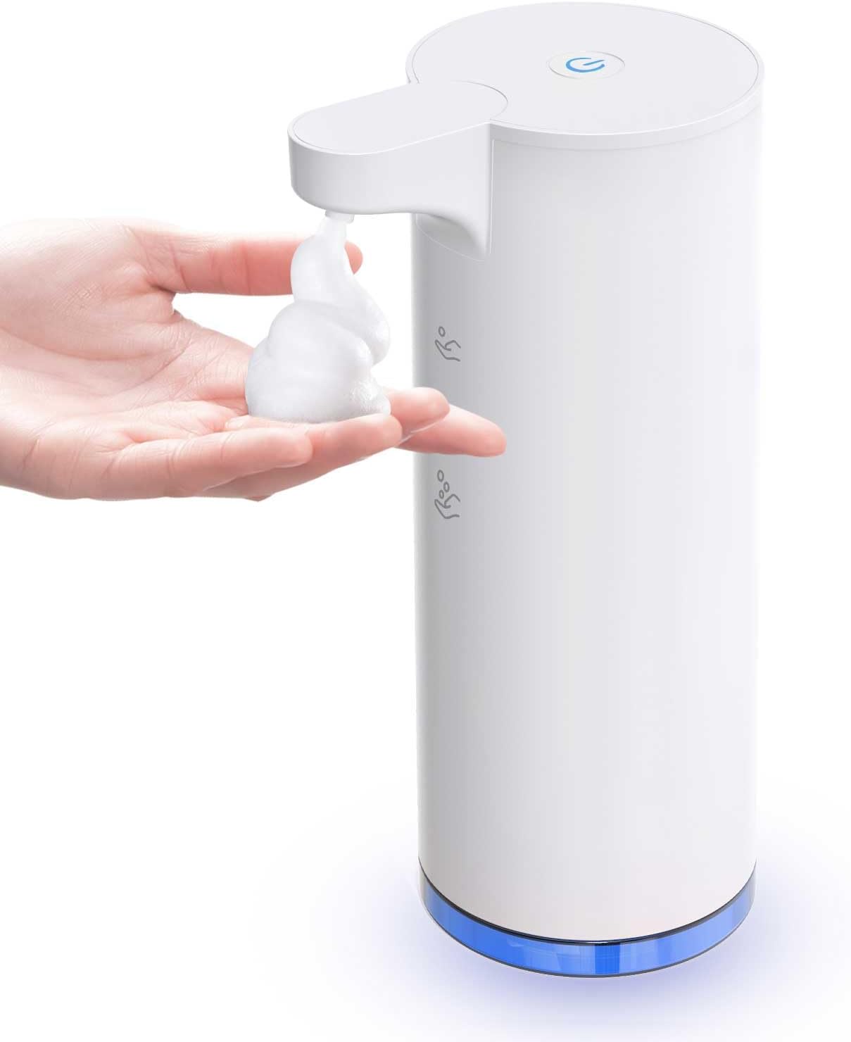 LAOPAO Rechargeable Automatic Foaming Soap Dispenser - Stainless Steel Touchless 9oz Foam Soap Dispenser for Bathroom and Kitchen - Xmas Gift