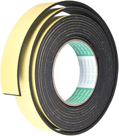 uxcell Sealing Foam Tape 5mm Wide 3mm Thick 4m/13ft Long, Self Adhesive Weather Strip for Window Door Insulation, Pack of 2