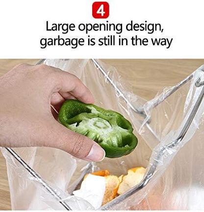 Desktop Trash Bag Holder,Small Garbage Bag Rack,Home Kitchen Countertop Folding Trash Bag Bracket Organizer Dishcloth Towel Rack