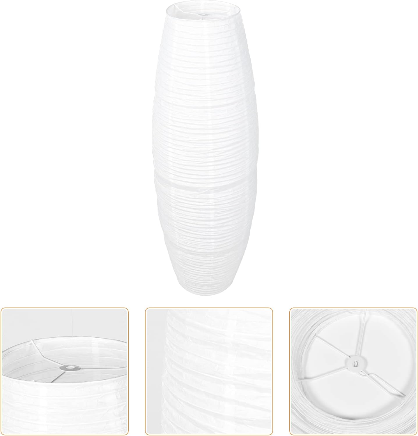 Beaupretty Paper Floor Lamp Shade Rice Paper Floor Lamp Cover Standing Corner Lamp Cover Light Bulb Cage Guard For Bedroom Living Room White