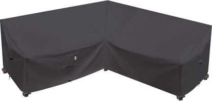 Patio Deck Box Cover, 63x30 Inch Fire Pit Covers with Straps and Handles, Waterproof Heavy Duty Outdoor Furniture Winter Cover for Keter, Suncast, Lifetime Container