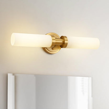 SANTOSTOCK Gold Battery Operated Wall Sconce Set of 2, 12000mAh Rechargeable Wall Lights with Remote Control, Wireless Dimmable Wall Lamps for Bedroom Living Room Bathroom Hallway Stairwell