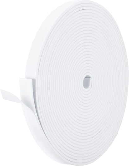 PATIKIL Weather Stripping Door Seal Strip, 3/8 Inch x 1/4 Inch x 32 Ft Self Adhesive Soundproof High Density Foam Tape Insulation for Door Window Air Conditioning, White - Colors A