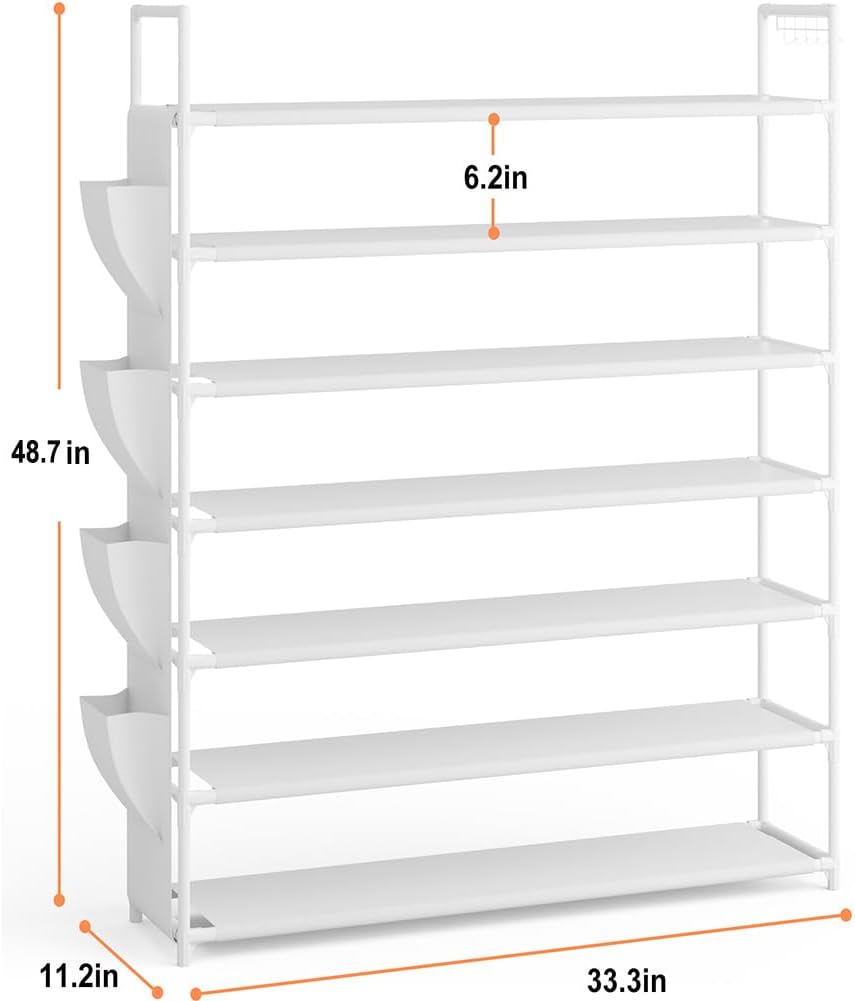 OYREL 5 Tier Shoe Organizer Rack for Closet, Entryway, Garage, Door, Space Saving, Shoe Holder Stand/Tower, Large, 20-25 Capacity
