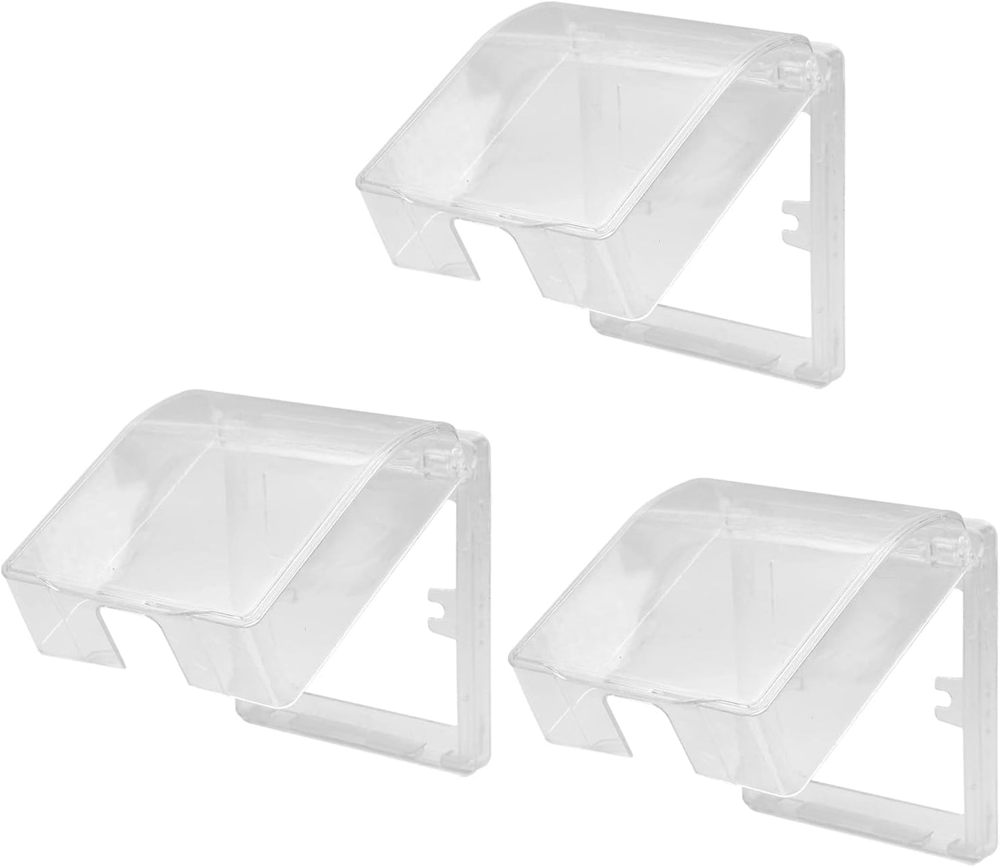 Heyiarbeit Weatherproof Cover Plug in Use Outlet Receptacle Protector 3.86"x4.33"x1.69"(LxWxH) for Retrofit Siding Construction 86 Type White 1Pcs