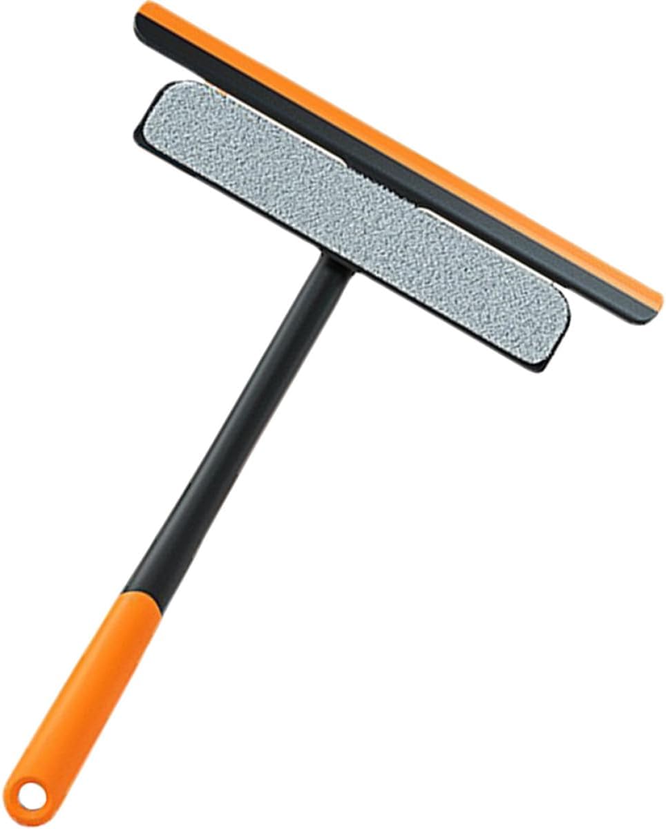 LABRIMP Window Screen Cleaning Brush and Scrubber Tool 34x27.4cm with Double-Sided Squeegee for Glass and Mesh, Multifunctional Window Cleaner Kit for Indoor and Outdoor Use