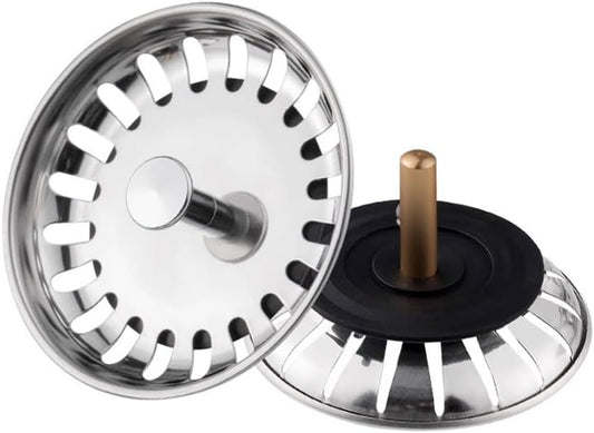 Kitchen Sink Basket Strainer Replacement for US Standard Drains (3.15 Inch), Premium 304 Stainless Steel Body ，1 Pack