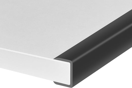 Rubber Edge Trim, Self-Adhesive U Channel Edge Protector for Interior Door Side, Woods, Flexible U Shaped Peel and Stick Edge Banding, Furniture Edge Guard, Fit 1-3/8"(35mm), 10Ft, Black - Colors A