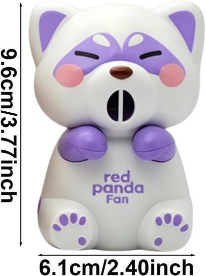 Portable Mini Clip-On Cooling Fan for Cups - 3 Speeds, Rechargeable, Featuring Red Panda, Monkey & Panda Styles, Suitable for Soup, Coffee, Tea, Kitchen, Office, and Dorm Room (Monkey)