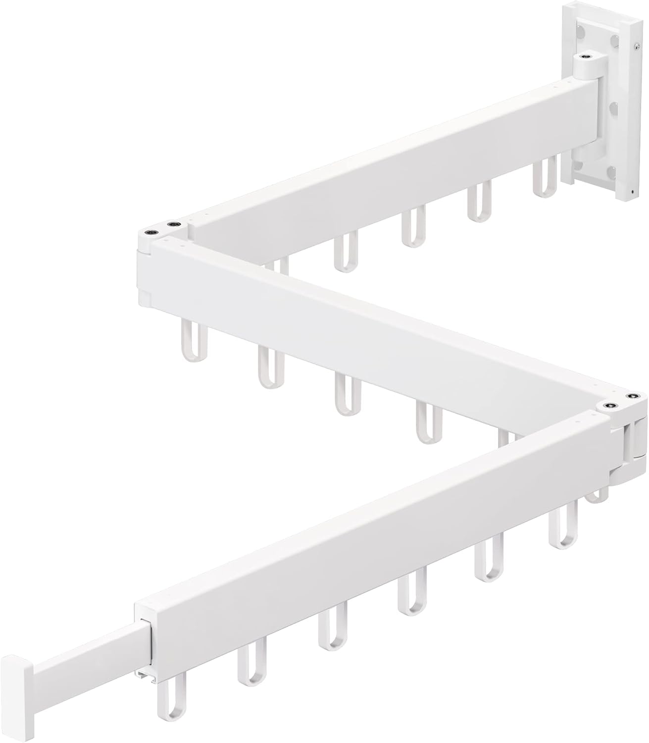 ZdwCyl Clothes Drying Rack Wall Mounted,Drying Rack Clothing,Clothes Hanging Rack,Retractable,Collapsible(Tri-Fold), White Color(Ring)