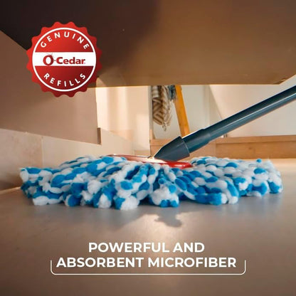 O-Cedar EasyWring RinseClean Microfiber Spin Mop & Bucket Floor Cleaning System with Lavender Pac (Variety Pack)