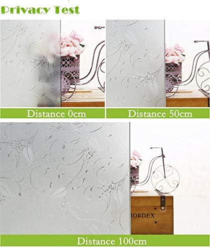Niviy Window Privacy Film Static Cling Non-Adhesive Window Film Frosted Glass Bathroom Door Decoration Privacy Covering (17.7"x 78.7")