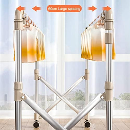Foldable Portable Space Saving Clothes Drying Rack, Wall Mounted Clothes Rack, Clothes Drying Racks Outdoor,for Drying Cap, Face Mask, Socks, Towels, Underwear, Diapers