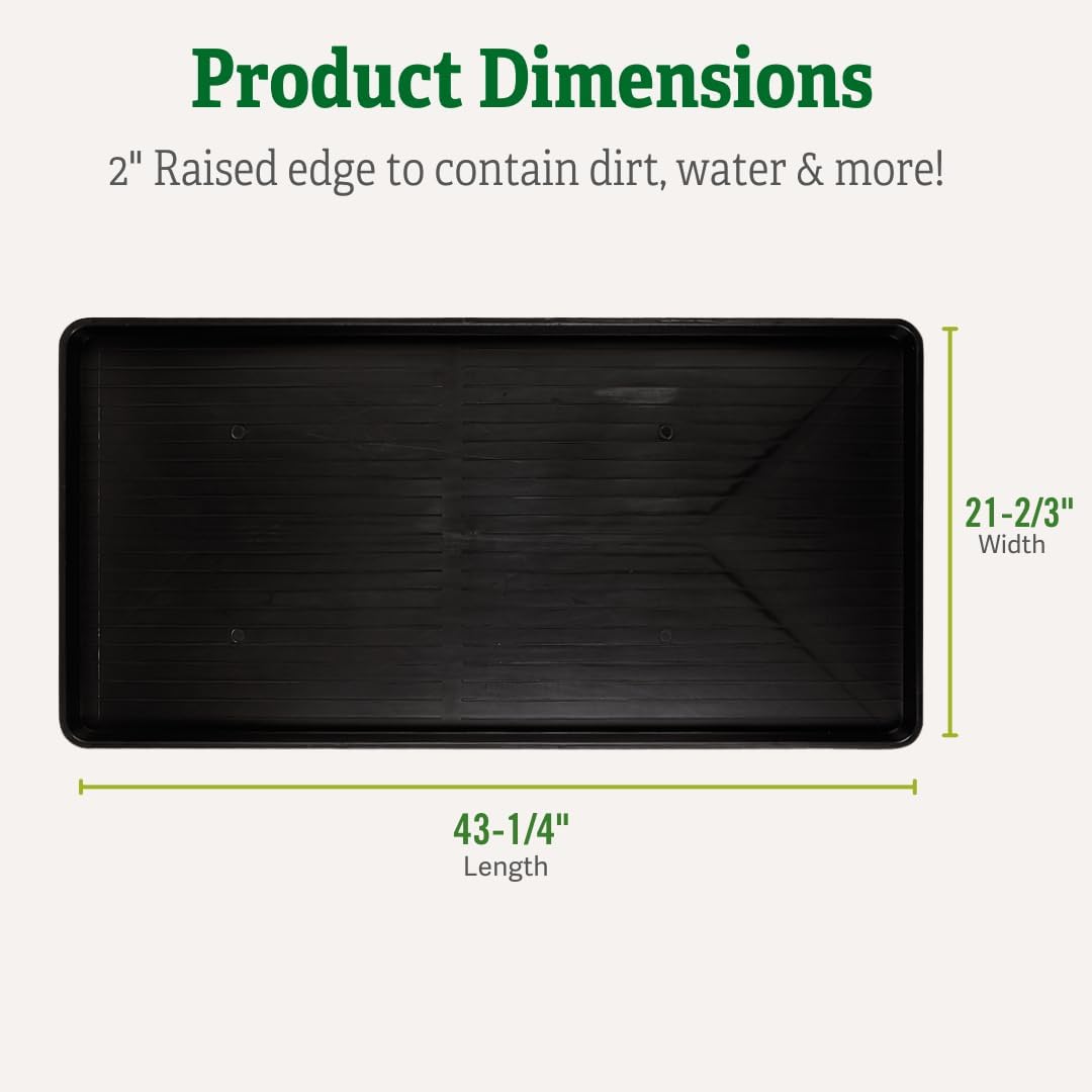 Gardener's Supply Company Entrance Boot Tray | Multi-Purpose All Weather Waterproof Indoor and Outdoor Shoe Mat Made with 100% Durable Recycled Plastic | 22" L x 15.5" W 2" Deep, Black - Size Small