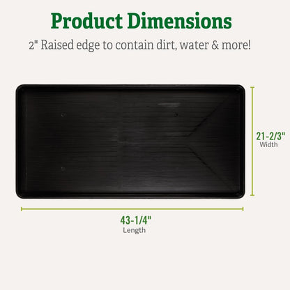 Gardener's Supply Company Entrance Boot Tray | Multi-Purpose All Weather Waterproof Indoor and Outdoor Shoe Mat Made with 100% Durable Recycled Plastic | 22" L x 15.5" W 2" Deep, Black - Size Small