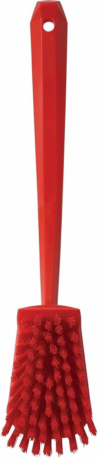 Vikan-41863 Long Handle Brush, 16"L, Stiff - Blue