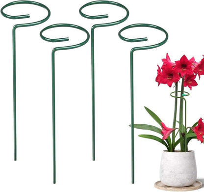 4/8/12 Pack Plant Stakes, 16/24/36 Inch Plant Support Stakes, Plant Sticks Support, Flower Stakes for Plants Peony, Tomato Seedling, Marigold, Amaryllis, Sapling, Coreopsis (16 Inch-4 Pack)