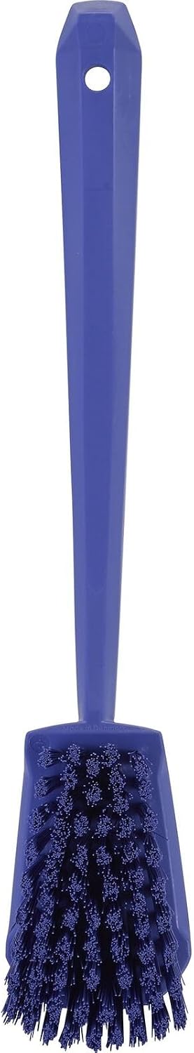 Vikan-41863 Long Handle Brush, 16"L, Stiff - Blue