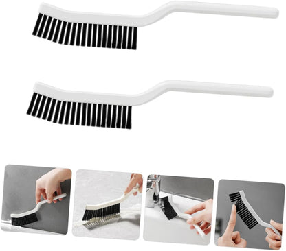Amosfun 4pcs Hard Bristle Crevice Cleaning Brush 8.2" Gap Cleaning Tool for Kitchen Bathroom Window Tracks and Narrow Spaces