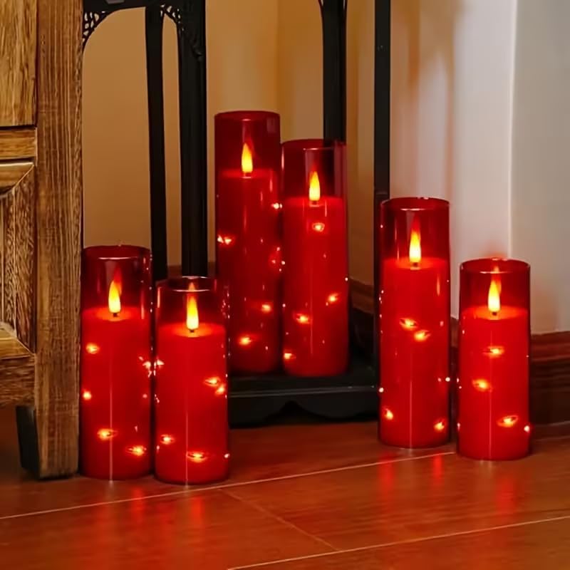 Set of 24 Slim Outdoor LED Candles, Battery Operated Flickering Fake Candles with 10-Key Timers for Patio & Porch Decor, 2.2 Inch Diameter Waterproof Resin Pillars for Large Events & Sconces (White)