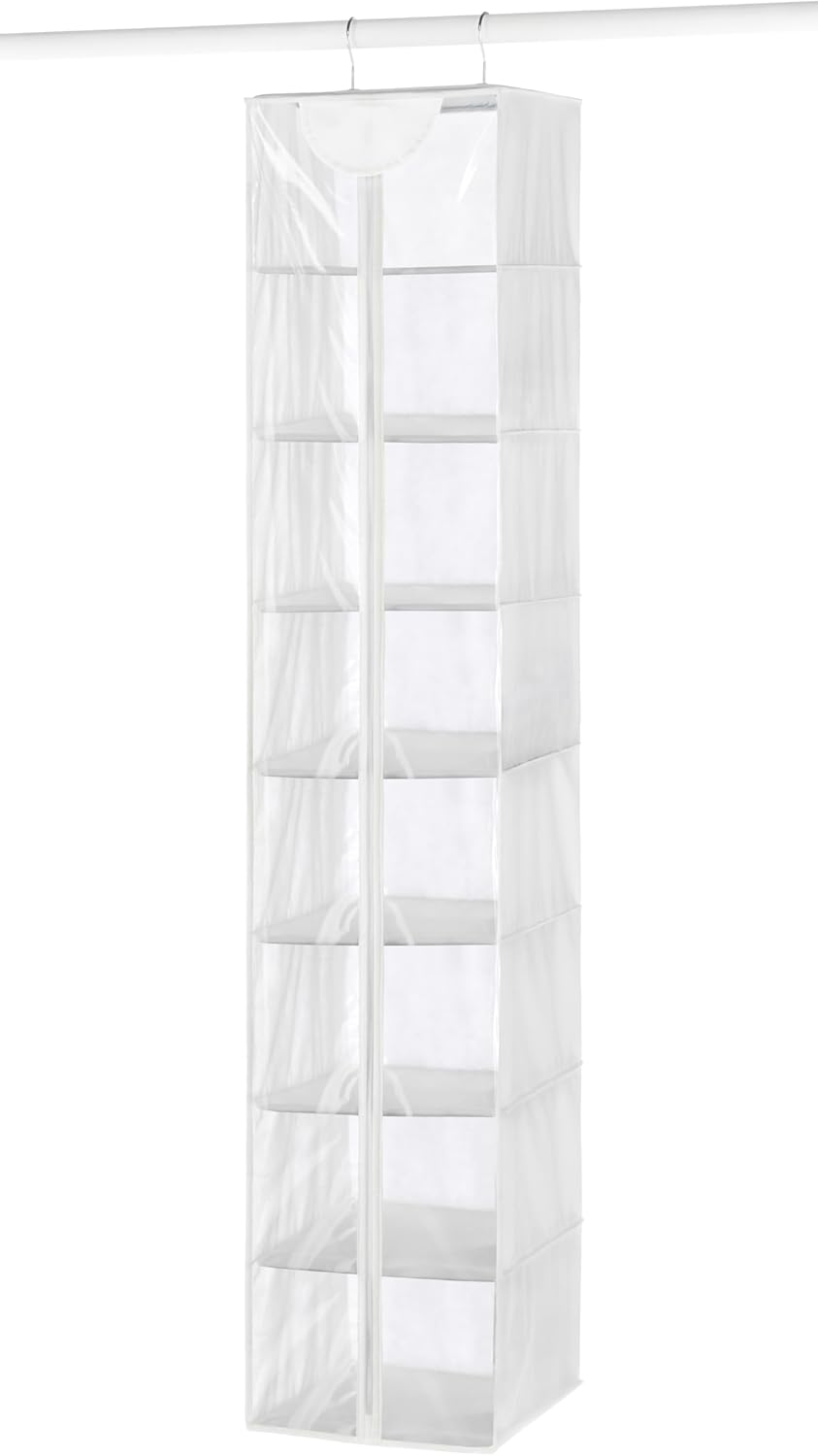 Whitmor 5 Section Closet Organizer - Hanging Shelves with Sturdy Metal Frame