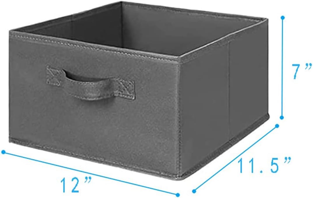 MAX Houser 6 Tier Shelf Hanging Closet Organizer, Closet Hanging Shelf with 2 Sturdy Hooks for Storage, Foldable (Grey)