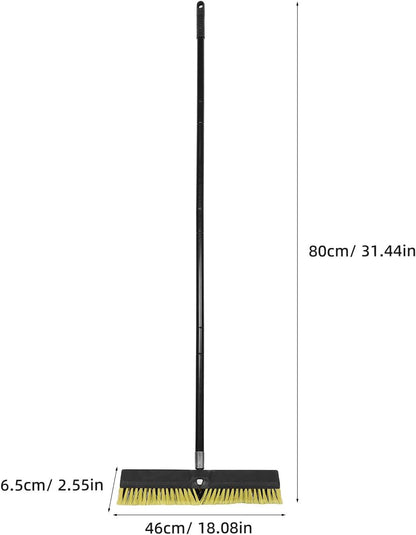 LALAFINA Heavy Duty Outdoor Floor Brush Broom with Long Handle for Patio and Concrete Cleaning, Pp Material Push Broom Removes Dust Leaves and Debris Featuring Stable Connection