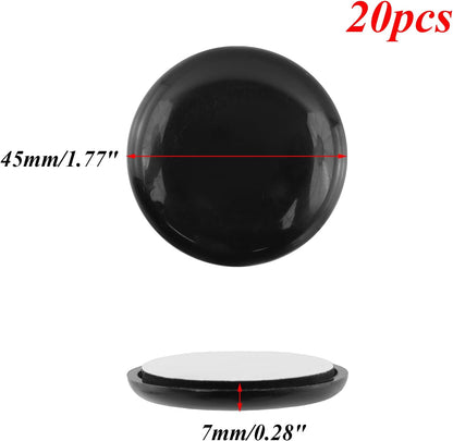 Antrader 1.5 Inch Self-Stick Furniture Round Felt Pads Wood Floor Protectors – Protect Your Hard Floors from Furniture Scratches, Pack of 48, Black