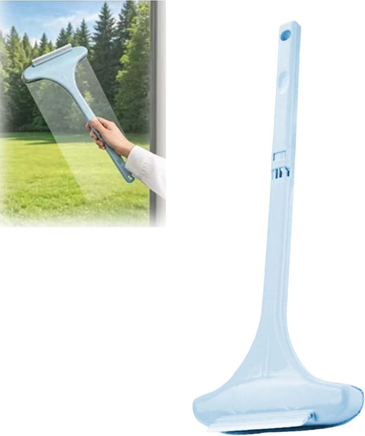 2 in 1 Window Screen Cleaning Brush, Mesh Window Screen Cleaner Tool with Squeegee, Multifunctional Screen Cleaner Tool for Patio Door Porch Screens